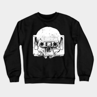 Retro Audio Skull Crewneck Sweatshirt